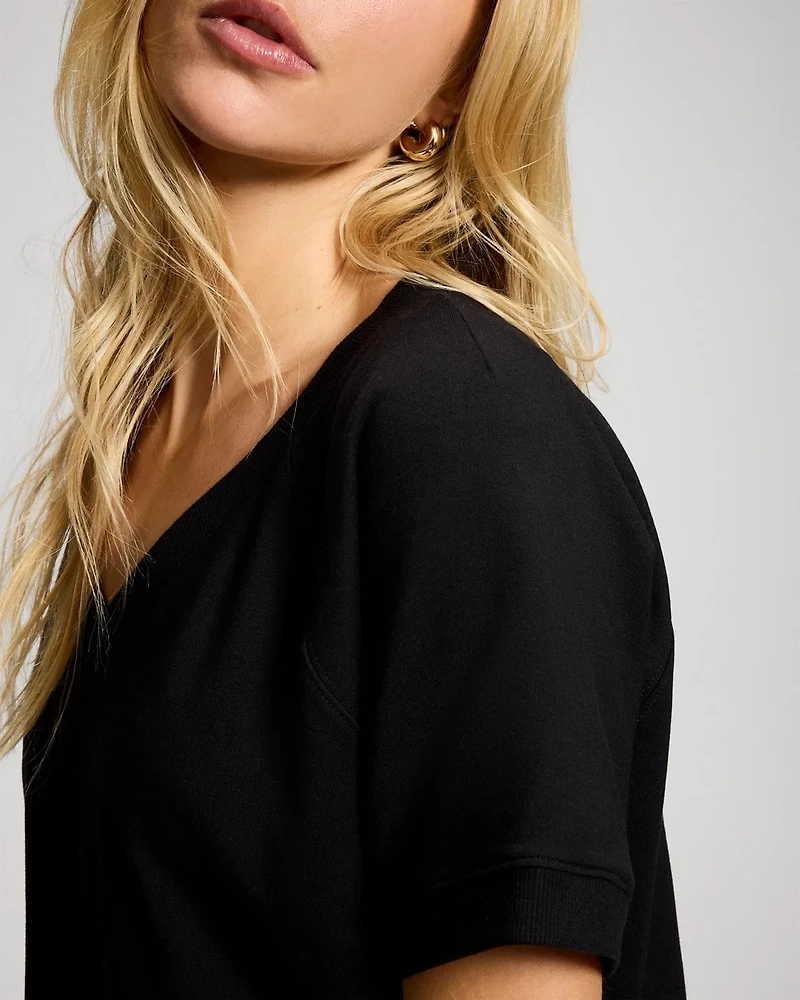 Essential Terry Short Sleeve Raglan Top