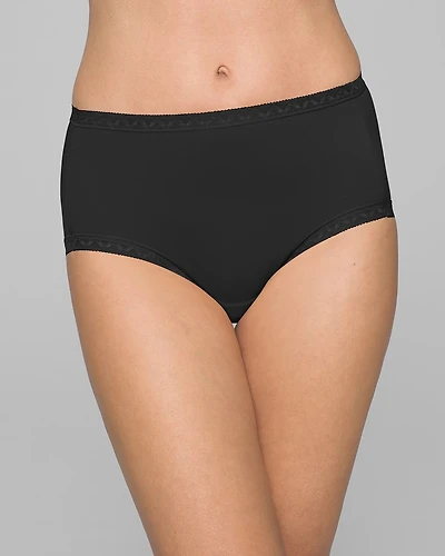 Cotton Brief Panty with Lace Trim