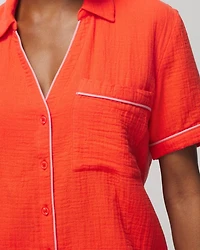 Short-Sleeve Pajama Top