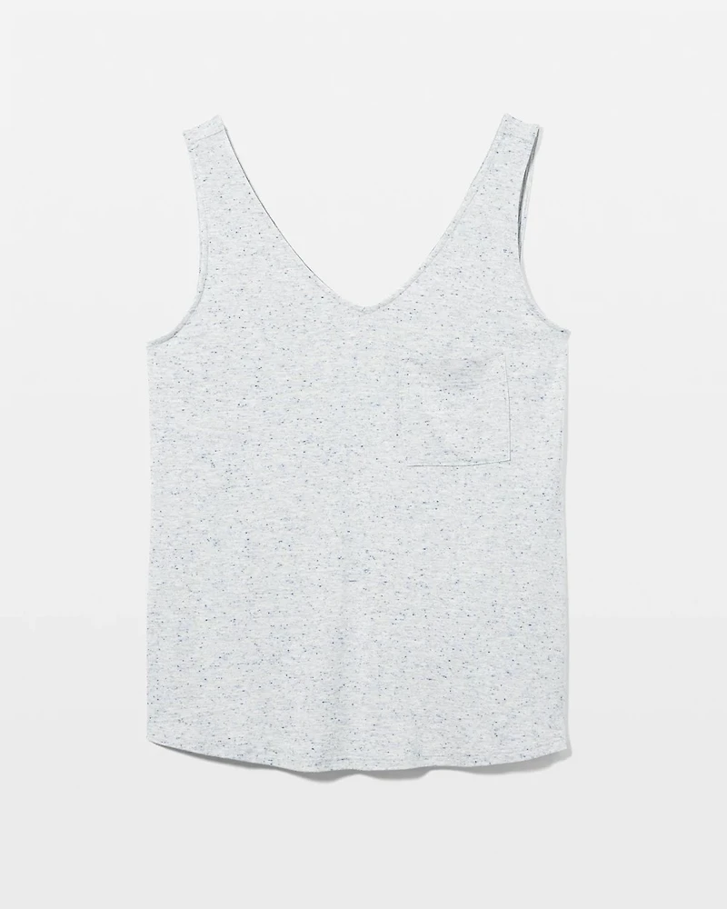 Slub V-Neck Pajama Tank