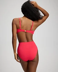 Ahoy Captain Shirred High-Waist Swim Bottom