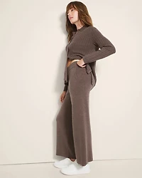 Wide-Leg Sweater Pants