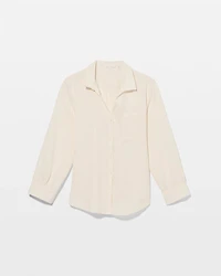 Textured Stripe Relaxed Collared Shirt
