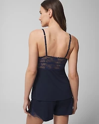 Pajama Cami With Plunge Necklline