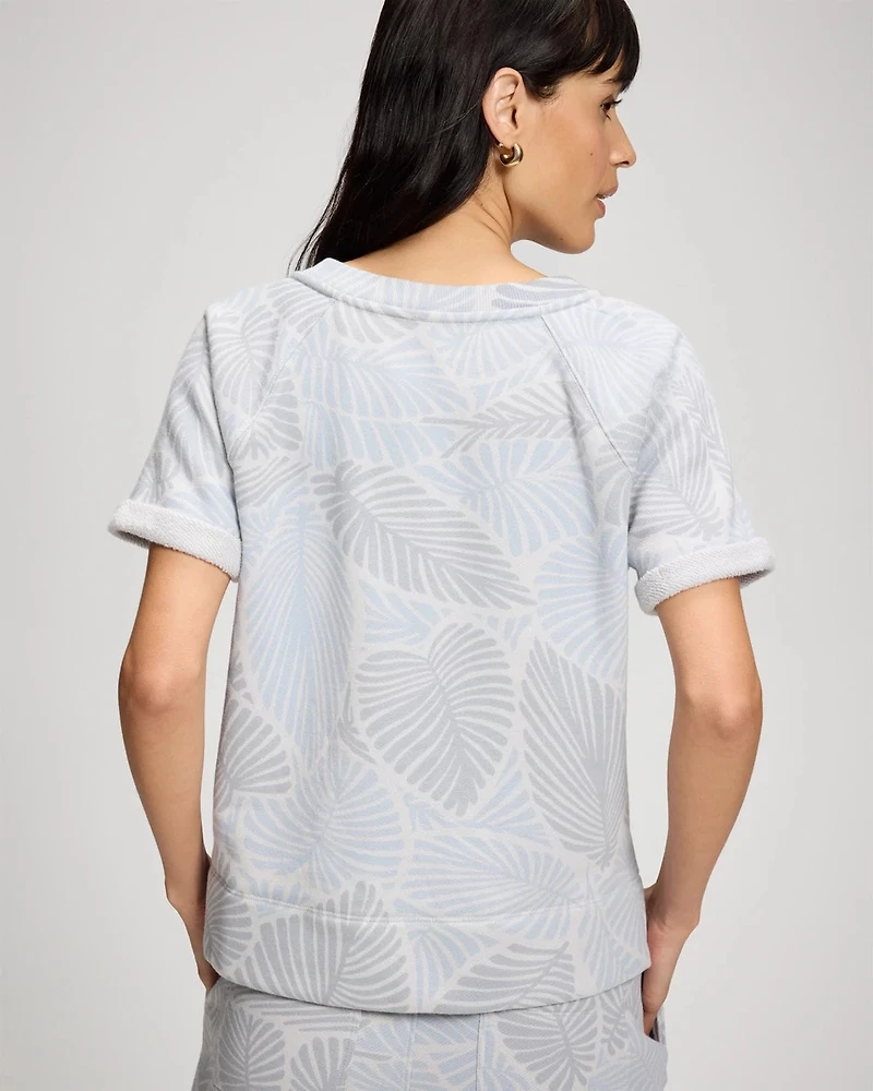 Cotton Terry Relaxed Short Sleeve Sweatshirt