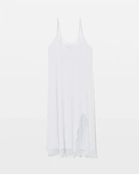 Lace-Trim Midi Gown