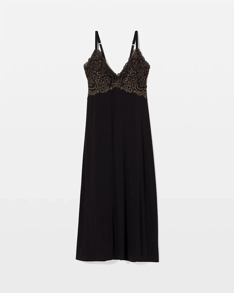 Soft Support Lace Midi Nightgown