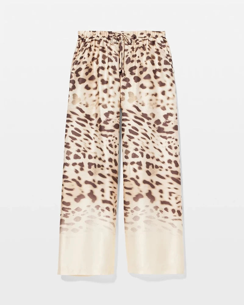 Wide-Leg Pajama Pants