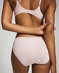 Cotton Blend High-Leg Panty with Lace