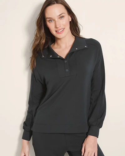 Ultra Soft Fleece Quarter-Snap Sweatshirt