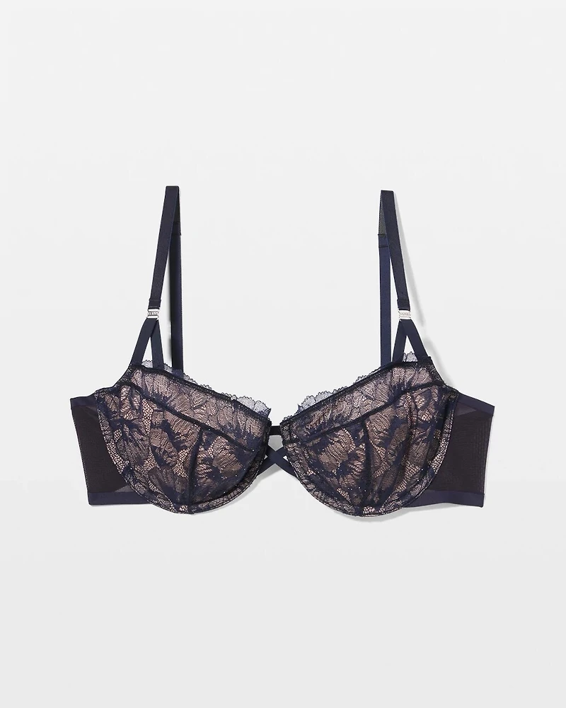 Balconette Unlined Bra with Sequin Lace