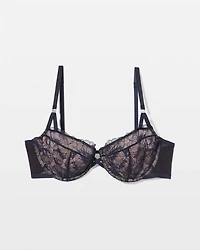 Balconette Unlined Bra with Sequin Lace