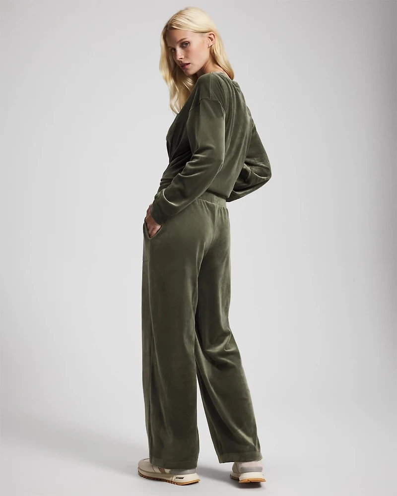 Velour Straight Leg Pants