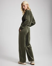 Velour Straight Leg Pants