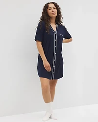 Button-Front Sleepshirt
