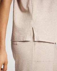 Relaxed V-Neck Short Sleeve Pajama Tee