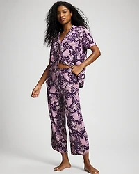 Piped Crop Pajama Pants