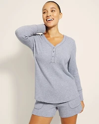 Long-Sleeve Pajama Henley