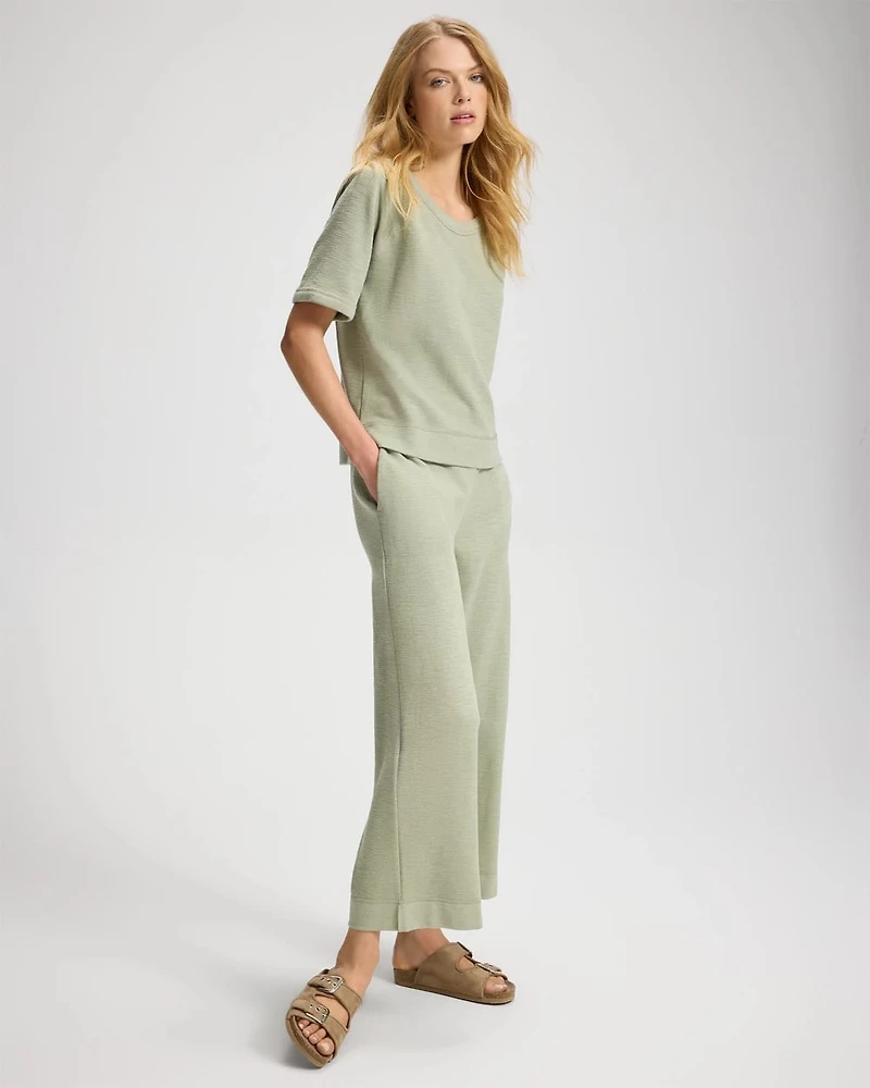 Slub French Terry Relaxed Dolman Sleeve Top