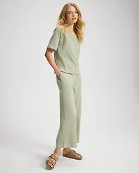 Slub French Terry Relaxed Dolman Sleeve Top