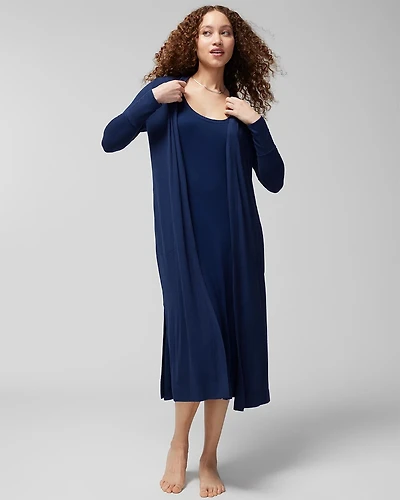 Long Ribbed Pajama Cardigan