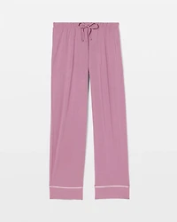 Solid Piped Pajama Pant