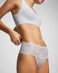 Crochet Lace High-Waist Thong Panty