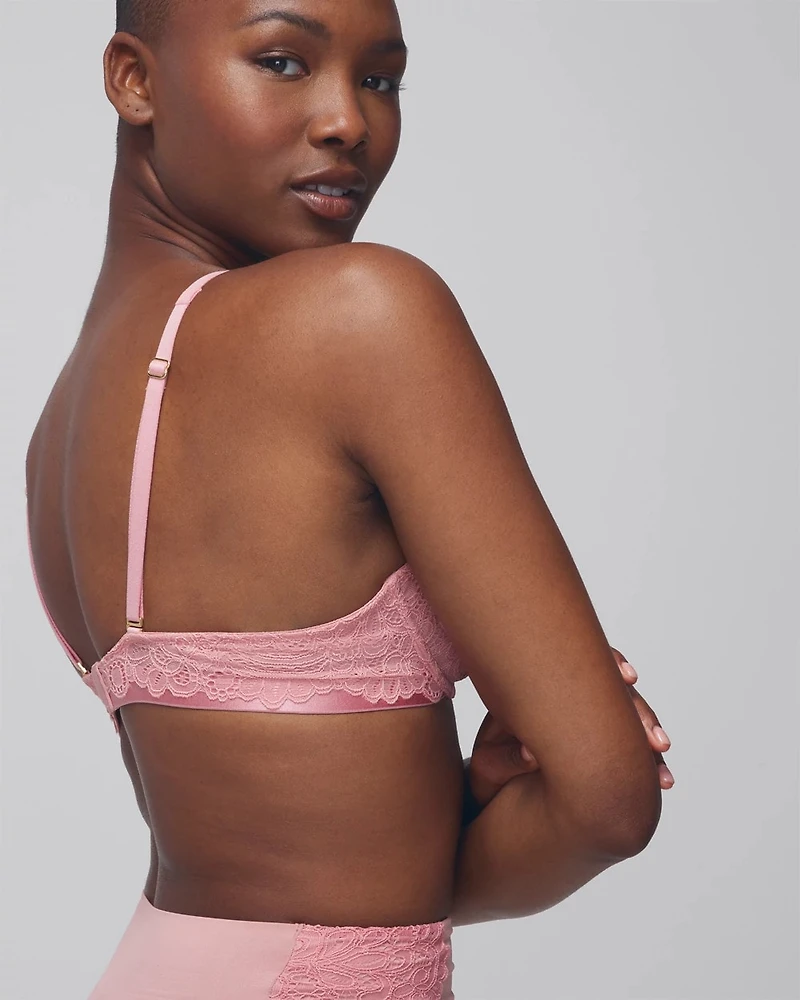 Soma Plunge Unlined Bra with Lace