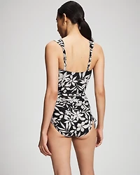 Shirred One-Piece Swimsuit