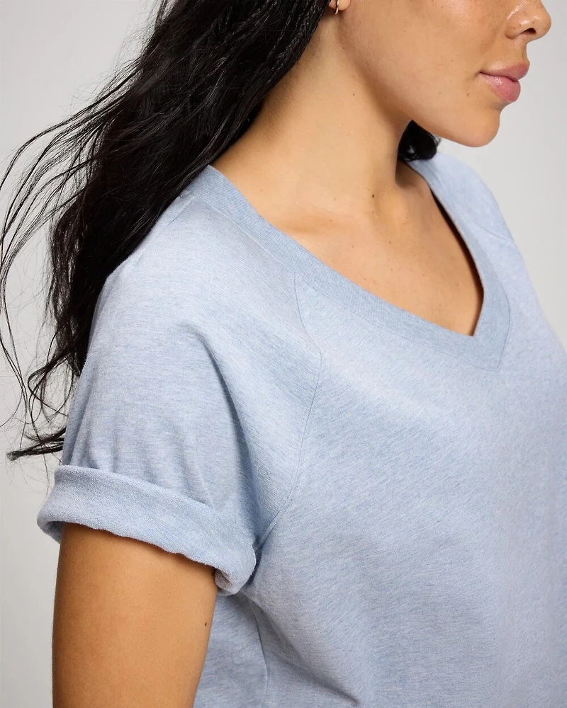 Essential Terry Short Sleeve Raglan Top