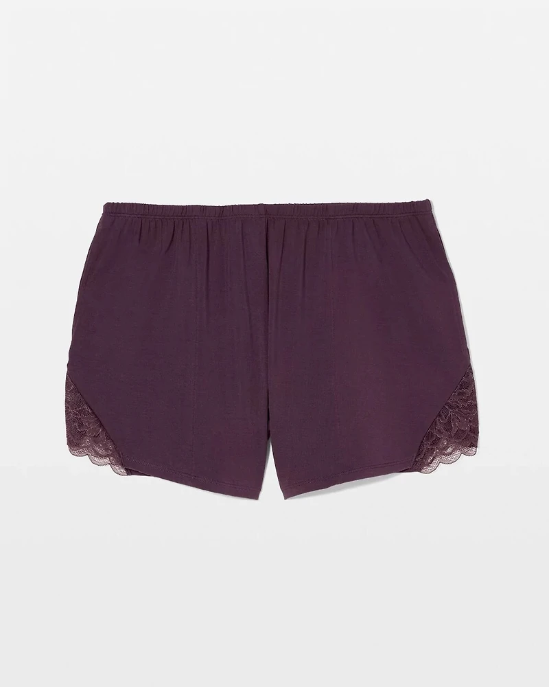 Lace Trim Pajama Short