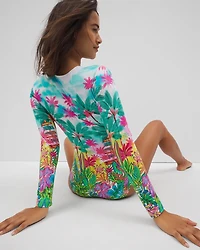 St. Tropez Long-Sleeve Zip One-Piece Suit