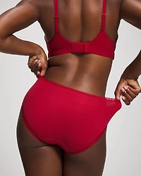 Cotton Hipster Panty with Lace Trim