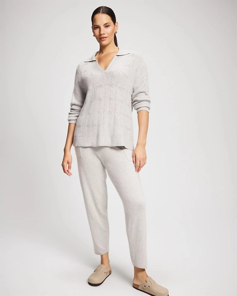 Premier Knit Cable Collared Sweater