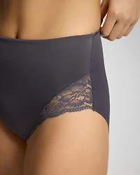 High-Waist Brief Panty with Lace