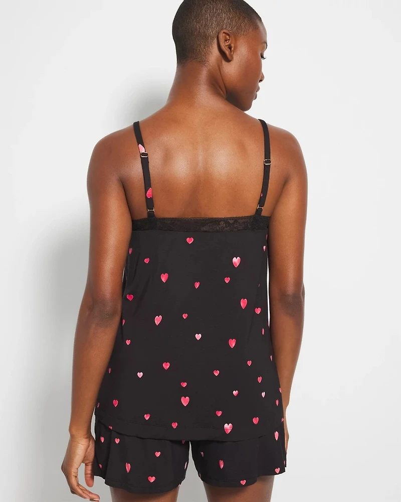 Lace Trim Pajama Cami