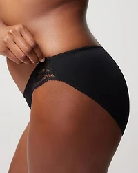 Cotton Blend Bikini Panty with Lace