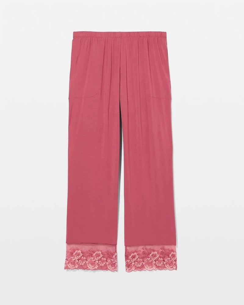 Romantic Lace Ankle Pajama Pants