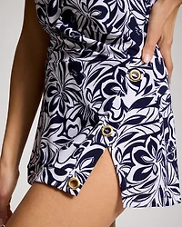 Paradise Grove Square-Neck Swim Dress