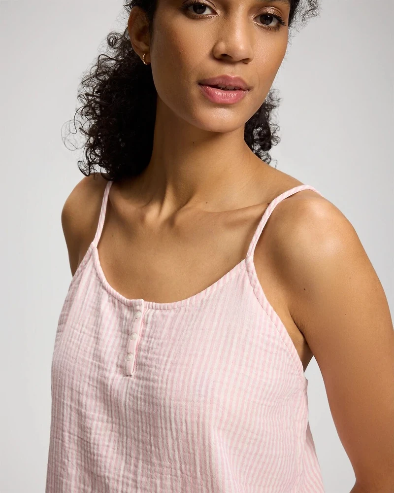 Cotton Gauze Pajama Cami