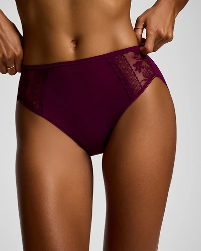 Geo Lace Embroidery High-Leg Panty