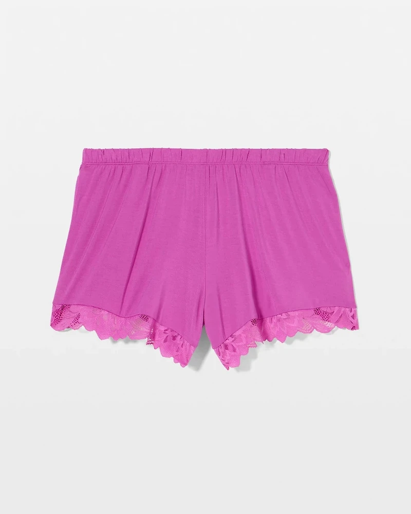Bold Floral Lace Pajama Shorts