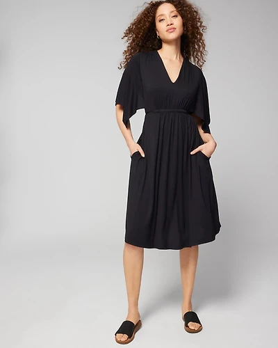 Flutter Sleeve Short Bra Dress