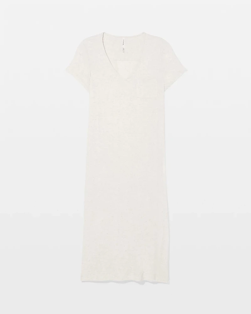 Slub Short Sleeve Long Sleepshirt