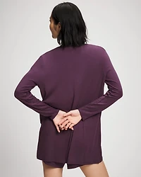 Lightweight Rib Knit Long Sleeve Wrap
