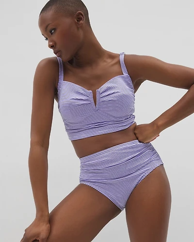 Seersucker High-Waist Bottoms