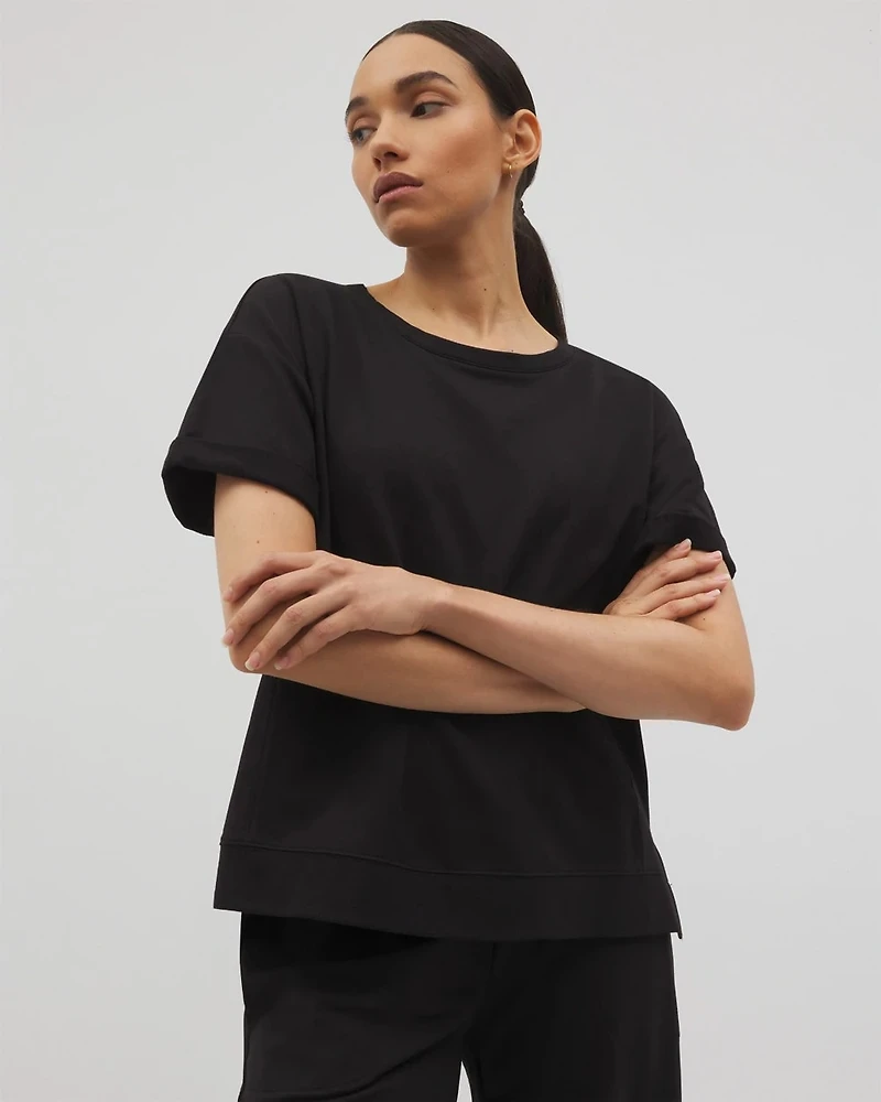 Essential Terry Relaxed Short Sleeve Top