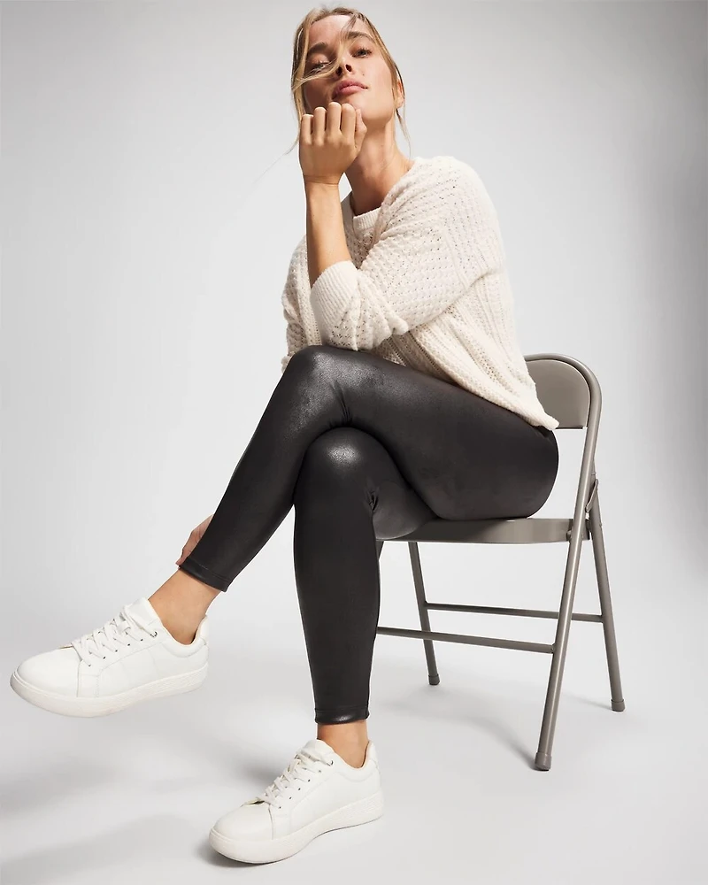 High Waist Faux Leather Legging