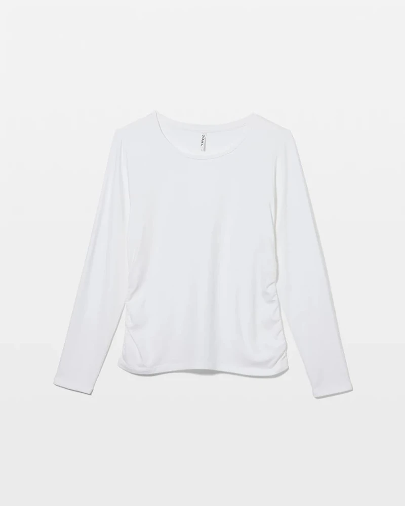 Ruched Long Sleeve Pajama Tee