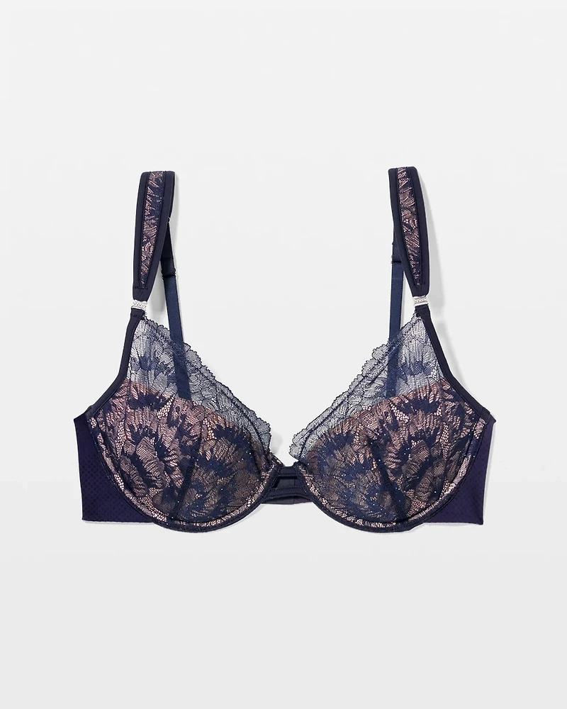 Plunge Bra with Sequin Lace
